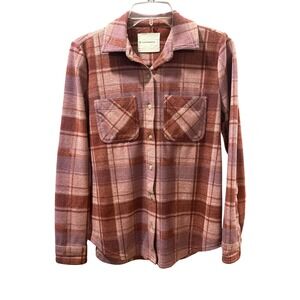 Lucky Brand Plaid Flannel Shirt Women's XS Long Sleeve Button‎ Up Casual Cozy